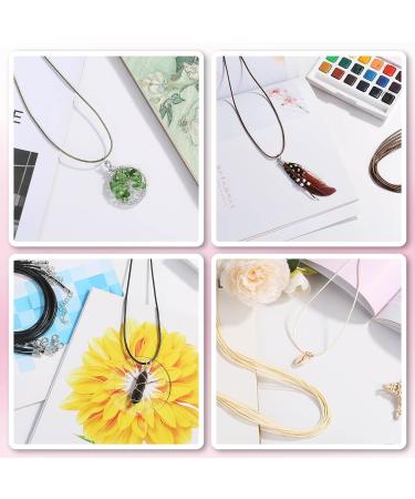 Paxcoo 50Pcs Necklace Cord with Clasp - 24 Inch Waxed Cotton Cord for Jewelry Making Supplies - Buy Online on GoSupps.com