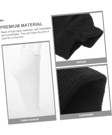 minkissy 4 Pairs Combed Cotton Socks Low-cut Liners Socks Unisex Socks Summer Socks All Season Cotton Socks Breathable Sports Stockings Sports Breathable Stockings Low-cut Liner Socks White black 21x5x0.3cm - Buy Online on GoSupps.com
