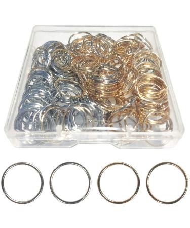 200 PCS Hair Braid Rings Hair Hoops Braid Hair Clip Accessories for Women and Girls Dreadlocks  2 Color( Gold and Sliver)