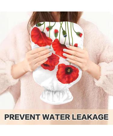 NAANLE 2L Hot Water Bottle with Floral Cover - Large Transparent Heat Therapy for Menstrual Cramps & Pain Relief - Buy Online on GoSupps.com