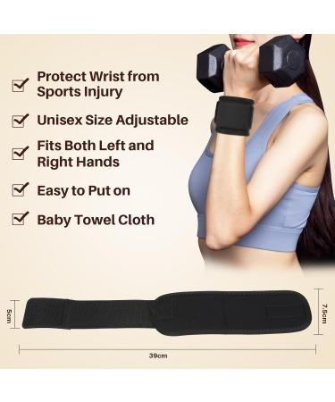 Gleemen Wrist Bandages - 2 Breathable Wrist Wraps for Support | Elastic Velcro Fastener | Ideal for Fitness Sports & Strength Training - Buy Online on GoSupps.com