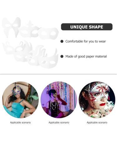 DIYEAH 14pcs Blank White Paper Masks - Perfect for DIY Painting & Masquerade Crafts | International Shipping Available - Buy Online on GoSupps.com