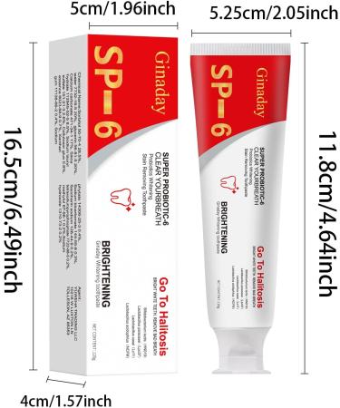 2Pcs SP-6 Probiotic Toothpaste Deep Cleaning Care Fresh Breath Ultra Whitening Toothpaste. - Buy Online on GoSupps.com