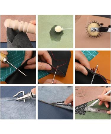 Leather Working Tools Kit | BUTUZE Leather Craft Set for Beginners | Includes Thread, Awl, Punch Hole, Groover | Perfect Gift for Adults - Buy Online on GoSupps.com