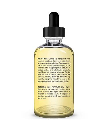Majestic Pure Castor Oil Eyelash Serum with Apple & Argan Stem Cells for Longer Thicker Eyelashes, Eyebrows & Hair - 1 fl oz - Buy Online on GoSupps.com
