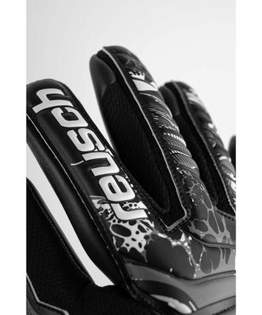 Reusch Attrakt Infinity Goalkeeper Gloves - Unisex Adult Black Size 9 | Superior Grip & Inner Seam Design - Buy Online on GoSupps.com
