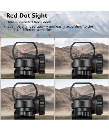 MidTen 4-16x50 Tactical Rifle Scope with Dual Illuminated Optics, Rangefinder, Reflex Sight, Holographic Reticle, and Laser Sight - Buy Online on GoSupps.com