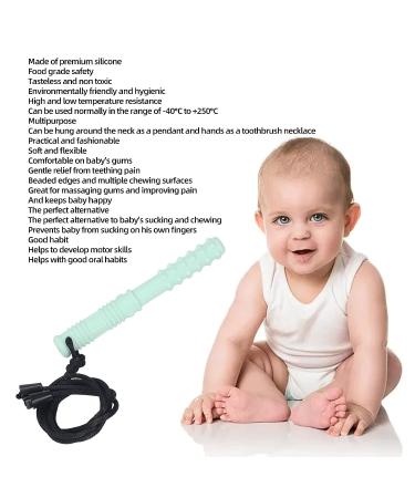 5pcs Baby Chew Necklace Silicone Sensory Necklace for Kids with ADHD Autism Anxiety - Mint Green - Buy Online on GoSupps.com
