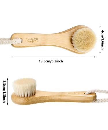 3 Pcs Manual Facial Cleansing Brushes - Natural Horsehair Exfoliating Face Brush for Deep Pore Cleansing & Blackhead Removal - Buy Online on GoSupps.com
