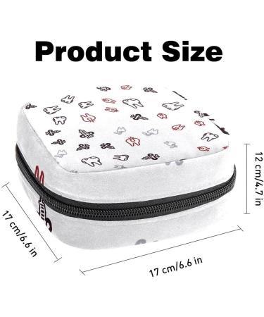 Women s Travel Makeup Organizer - Large Capacity Menstrual Cup Pocket - Heartbeat Design - 4.7x6.6 in | International Shipping - Buy Online on GoSupps.com