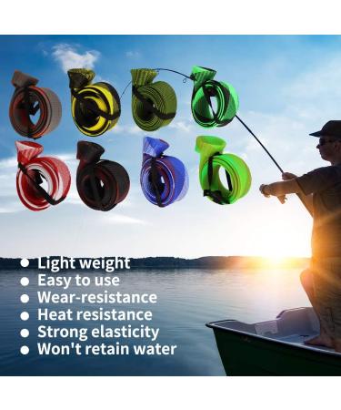 NATRUTH Rod Sock Fishing Rod Sleeve Cover Braided Mesh with Lanyard - 8pcs, 8 Color Options, for 74.8 Casting Sea Fishing Rods - Buy Online on GoSupps.com