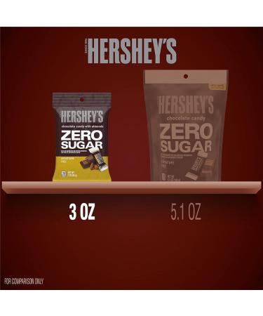 HERSHEY'S Zero Sugar Chocolate Almond Candy Bars - 12 Count 3 oz Bags | Aspartame Free - Buy Online on GoSupps.com