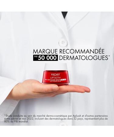 Vichy Liftactiv Anti-Dark Spot Day Cream B3 SPF50 Protects & Unifies Enriched with Niacinamide For All Skin Types 50 ml - Buy Online on GoSupps.com