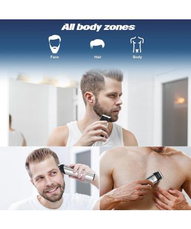 Brightup Beard Trimmer for Men - 22 Piece Grooming Kit with Hair Clippers & Electric Razor - Waterproof Shavers for Face, Nose, Ear & Body - Ideal Men's Gifts - Buy Online on GoSupps.com