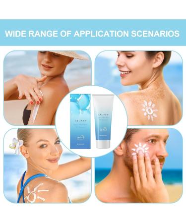 Facial Sunscreen Protective UV Moisturizing Cream 80g Non-Sticky Sunscreen Gel for Hiking and Holidays - Daily Protection - Buy Online on GoSupps.com