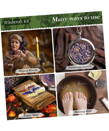 1 Set Witchcraft Candle & Wiccan Supplies - DIY Kits with Dried Flowers Meditation Accessories & Handmade Jewelry Materials - Buy Online on GoSupps.com