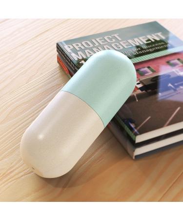 Zannaki Large Compartment Weekly Pill Organizer - BPA Free, Moisture Proof, Laser Markings, Travel Case - Tiffany Blue/Beige - Buy Online on GoSupps.com