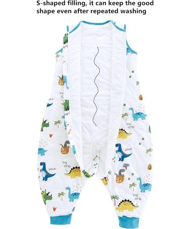 Chilsuessy Toddler Sleeping Bag with Feet | 2.5 Tog CPC Certified Baby Sleep Sack | Dinosaur Park Design | 80cm/2-3 Years - Buy Online on GoSupps.com