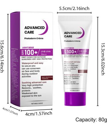  Fravsiu Sun Block SPF 100 Lightweight Sun Protector Broad Spectrum Cream Travel Size 80g Effective for Daily Outdoor Activities Pool Beach Hiking and Sports Protection - Buy Online on GoSupps.com