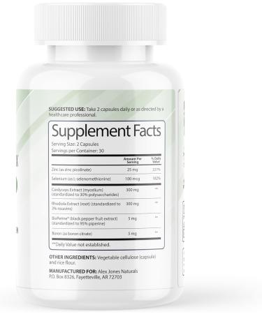 Adaptogenic Mushrooms with Cordyceps & Rhodiola Daily Blend with Zinc, Selenium & Boron Vegan Mushroom Capsules Supplement for Active Lifestyles No Fillers or Additives 60 Count - Buy Online on GoSupps.com