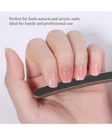 Scalewbin 10 Double Sided 100/180 Grit/Bana Na Curved Nail Files Uk Emery Board - Buy Online on GoSupps.com