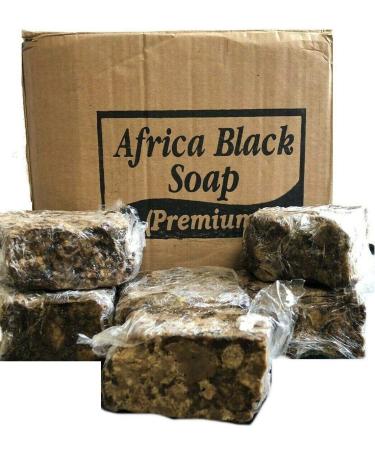 Raw African Black Soap 10 lb - 100% Pure Organic from Ghana | Body Wash Face Cleanser & Hair Soap Bulk - Buy Online on GoSupps.com