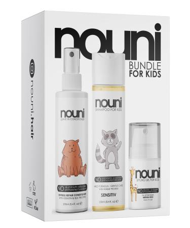 3 he bundle |Hair gel shampoo & leave-in conditioner for children and toddlers |Styling gel without residues - shampoo without tears & ziepen - Repair conditioner |For girls and boys |Niuni 500 ml (1 Pack)