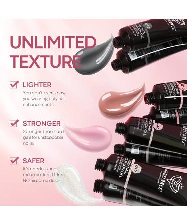 Modelones Poly Gel Kit - 6 Nude Colors Extension Nail Art Set for DIY Manicure - Buy Online on GoSupps.com
