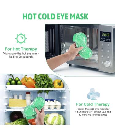 KOLTECH Cooling Gel Eye Mask - Reusable Hot Cold Pack for Stress Relief, Headaches, Migraines, Puffiness - Green - Buy Online on GoSupps.com