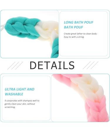 3pcs Long Shower Mesh Pouf Set | Soft Bath Sponge Balls for Luxurious Cleaning - Buy Online on GoSupps.com