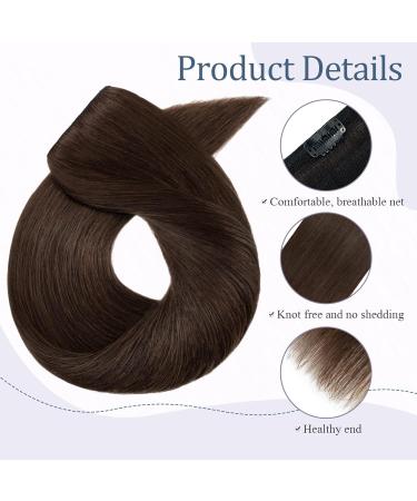 Clip In Extensions - Real Thick Hair - 1PC 5 Clips - 7A Human Hair - 35cm 75g - Soft & Smooth - Medium Brown 04# - Buy Online on GoSupps.com