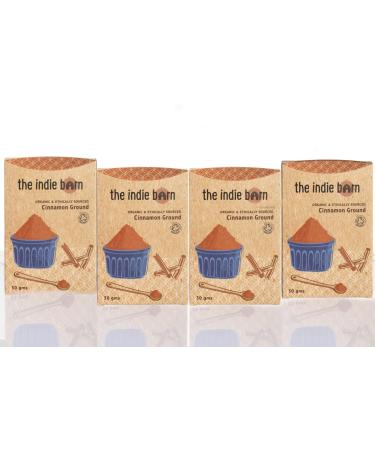 The Indie Barn Organic and Ethically Sourced True Cinnamon Ground or Cinnamon Powder 120g (4x30g)