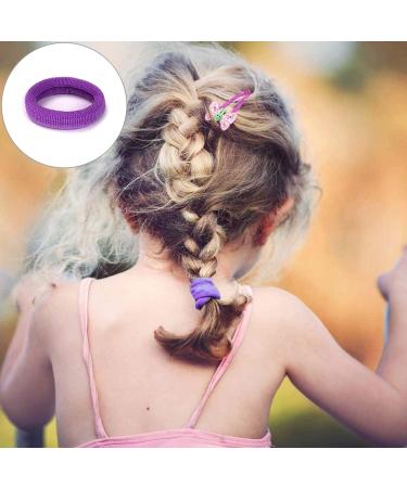 Rpanle 100 Pieces Elastic Hair Ties - Purple Ponytail Holders for Girls - Buy Online on GoSupps.com