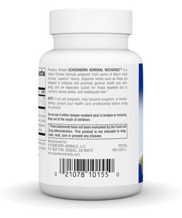 Planetary Herbals Schisandra Adrenal Complex 710mg with Yam Rhizome Poria Sclerotium & More - 60 Tablets - Buy Online on GoSupps.com