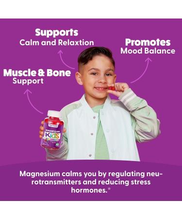 Feel Great Kids Calm Magnesium Gummies - Magnesium Supplement for Children - Magnesium Citrate Gummies - 60 Count Kids Magnesium 60 - Buy Online on GoSupps.com