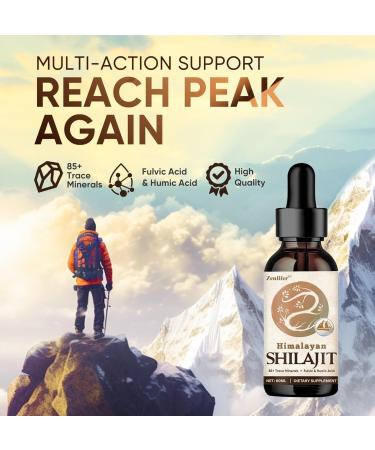 Pure Himalayan Organic Shilajit Resin 60ml - Potent Liquid Drops with 85 Trace Minerals - Buy Online on GoSupps.com