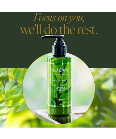 WEN by Chaz Dean Bamboo Green Tea Restorative Styling Cream - Anti-Frizz Hair Cream for Men & Women | Frizz Control & Finishing Cream - 6 Fl Oz - Buy Online on GoSupps.com