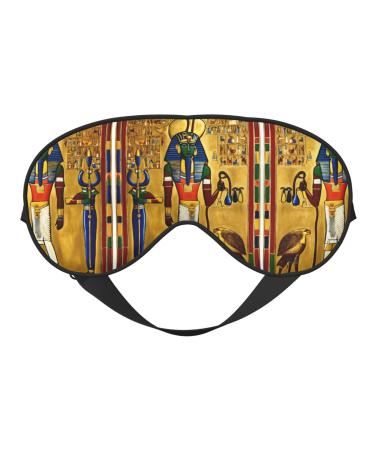 Ancient Egypt Tribe Series Print Double-Sided Eye Mask Soft and Light Blocking for Enhancing Sleep Quality