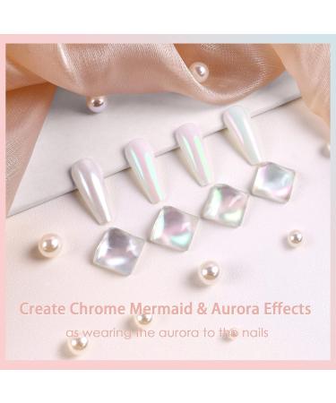 Chrome Nail Powder Metallic Mirror Effect Pigment Kit - Violet Green Emerald - Buy Online on GoSupps.com