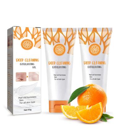 Orange Exfoliating Gel Natural Orange Peeling Gel Scrub Face Body Skin Deep Cleansing Moisturizing for Facial Exfoliator
