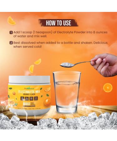 Electrolyte Powder - Refreshing Workout Recovery Electrolytes Sugar Free Gluten Free & Vegan Pure Keto & Paleo Hydration Beverage Immune Boosting Vitamins (198 Grams Orange) Orange 6.98 Ounce (Pack of 1) - Buy Online on GoSupps.com
