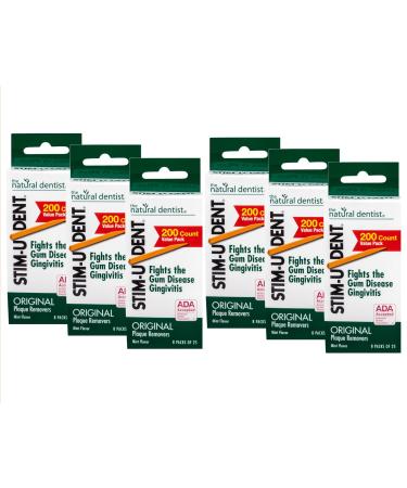 STIM-U-DENT Plaque Removers Value Pack Mint 8 pk 25 ea (Pack of 6)