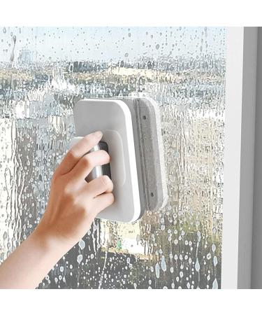 XHTLLO Double Sided Magnetic Window Cleaner with Silicone Squeegee Simultaneous Cleansing for High Rise Window Comfortable Grip Built in Water Storage Sponge Home Window Cleansing Tool - Buy Online on GoSupps.com