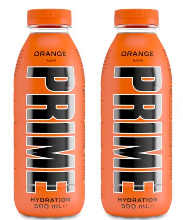 Prime Hydration Orange - (Pack of 2) By Logan Paul & KSI - 2 x 500ml Bottle