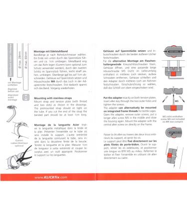 Rixen and Kaul KlickFix Frame Adapter with U-Lock Holder - Black One Size | International Shipping Available - Buy Online on GoSupps.com