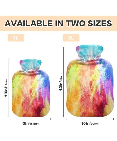 Dust Explode 1L Hot Water Bottle - Plush Cover Hand & Feet Warmer for Kids Men & Women - Ultimate Winter Comfort - Buy Online on GoSupps.com