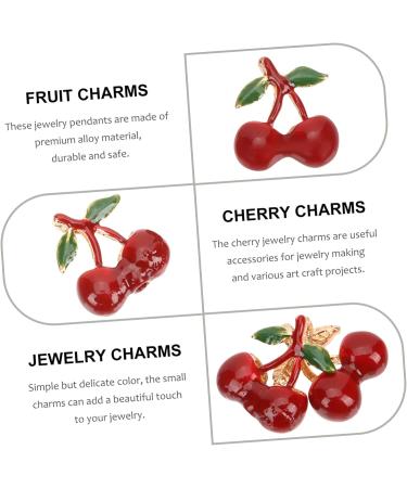 NUOBESTY 10pcs Fruit Drop Oil Pendant Fashion Necklace Cherry Charms Miniture Decoration Water Bottle Accessories Fruit Charms Diy Supplies Charms for Diy Craft Jewlery Metal Jewelry Alloy - Buy Online on GoSupps.com