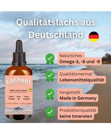 Snoozycat Premium Salmon Oil for Cats - 100ml Food Quality Omega 3 & 6 - High-Dose Natural Salmon Oil from Germany - Buy Online on GoSupps.com
