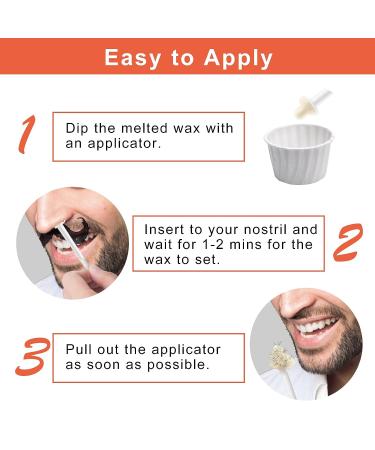 Nose Wax Kit for Men and Women - ANREACHO Nose Hair Removal Kit - 100g Wax, 20 Applicators, Ear Hair Removal - Safe, Easy, Painless Home Waxing (15-20 Uses) - Buy Online on GoSupps.com