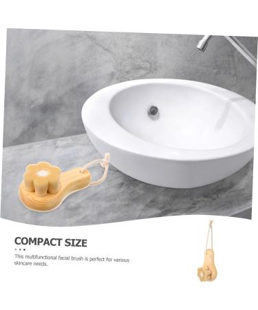 VINTORKY Facial Wash Brush with Wooden Handle Pore Cleansing Brush Face Sponges Face Exfoliator Skin Care Tools Scrubber Face Cleansing Brush Artificial Fiber Manual Washbasin - Buy Online on GoSupps.com